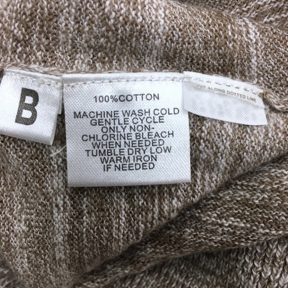 LOFT Sweater 3/4 Sleeves Marled Oatmeal Crew Scoop Neck Minimalist Neutral XS - Picture 6 of 8